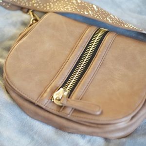 Madison West Studded Guitar Strap Crossbody Bag